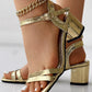 Ankle Strap Chunky Heeled Sandals