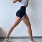 Ruched Drawstring High Waist Active Shorts