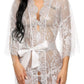 Women's Lace Kimono Robe Babydoll Lingerie Mesh Nightgown
