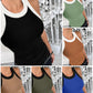 Contrast Binding Tank Tops Summer Sleeveless Basic Cami Top Shirt Slim Knit Ribbed Racerback Blouses