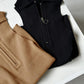 Sleeveless Polo Neck Metal Zipper Front Tank Casual Slim Fit Knit Top