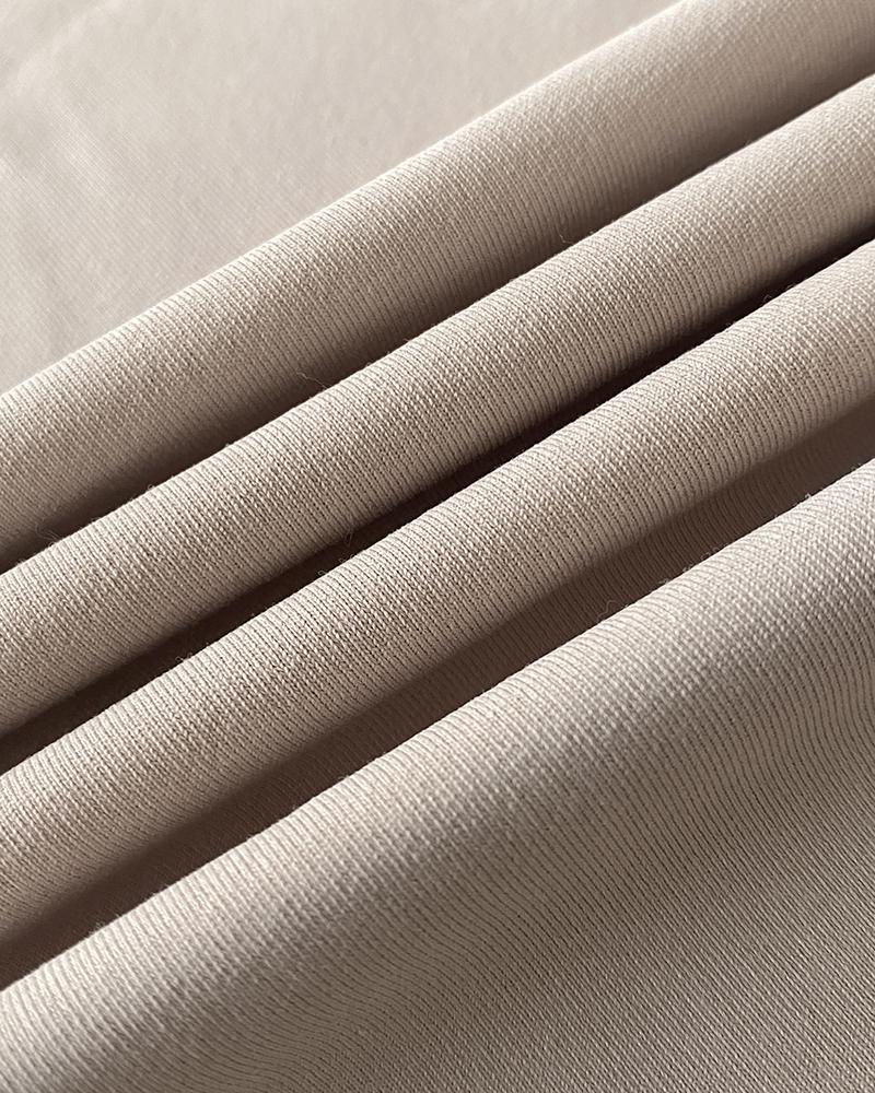 V Neck High Stretch Tapered Leg Casual Jumpsuit With Pockets