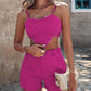 Rhinestone Crop Top & Shorts Set