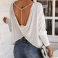Beaded Strap Backless Twisted Top