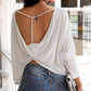 Beaded Strap Backless Twisted Top