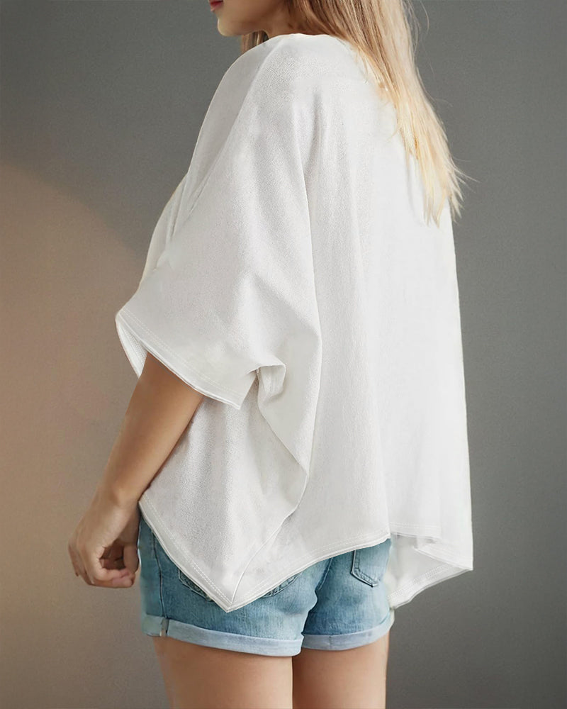 V Neck Half Sleeve T Shirt with Pocket