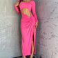Cutout Twisted High Slit Maxi Dress