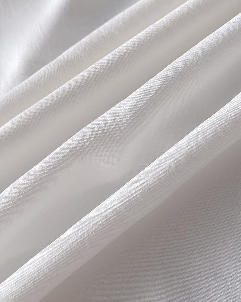 High Neck Batwing Sleeve Ruched Hollow out Back Chiffon Blouse Casual Top