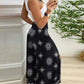 2 Pieces Outfit Sleeveless Hollow out Tank Top and Casual Floral Print Wide Leg Slit Pants Set