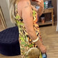Tribal Print Plunge V Neck Spaghetti Strap Mini Dress Casual A Line Vacation Dress