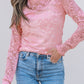 Blossom Floral Lace Sheer Long Sleeve Top