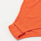 Orange Ribbed Knit Tiered Ruffled Sleeve Bodysuit
