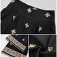 2 Piece Graphic Embroidery Stand Collar Sleeveless Tank High Waist Wide Leg Pants Casual Pants Set with Pocket