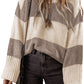 Simply Taupe Colorblock Loose Pullover Sweater