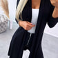 Open Front Long Sleeve Knit Cardigan