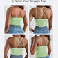Spaghetti Strap Built in Bra Slim Fit Tank Top Sexy Back Criss Cross Workout Camisole Tops
