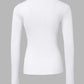 Round Neck Long Sleeve Half Zipper Design Knit Sweater