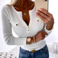 Round Neck Long Sleeve Half Zipper Design Knit Sweater