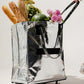 Silvery Foldable Rolling Large Shopping Tote Bag