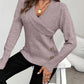 Shawl Collar Button Decor Knit Sweater