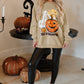 Parchment Spooky Pumpkin Graphic Crewneck Halloween Sweatshirt