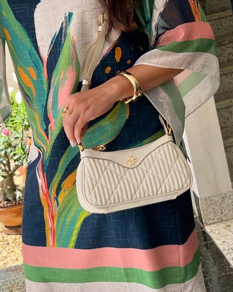 Plants Print Three Quarters Casual Mini Dress