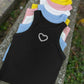 Rhinestone Heart Pattern Hollow out Sleeveless Tank Casual Slim Fit Knit Top