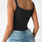 U Neck Sleeveless Ribbed Bodysuit
