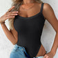 U Neck Sleeveless Ribbed Bodysuit