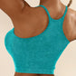 U Neck Racer Back Crop Active Top