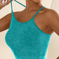 U Neck Racer Back Crop Active Top