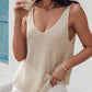 Glitter Rhinestone Sleeveless Knit Top Casual Loose Fit Tank