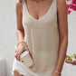 Glitter Rhinestone Sleeveless Knit Top Casual Loose Fit Tank