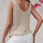 Glitter Rhinestone Sleeveless Knit Top Casual Loose Fit Tank