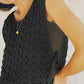 Round Neck Sleeveless Hollow out Crochet Sweater