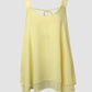 Love Heart Pattern Contrast Lace Layered Chiffon Tank Top