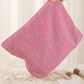 Bright Pink Valentines Fashion Bow Print Ribbed Storage Bag