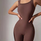 Seamless Square Neck Sleeveless Tank Top Tummy Control Bodysuit Romper