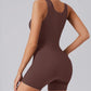 Seamless Square Neck Sleeveless Tank Top Tummy Control Bodysuit Romper
