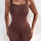Seamless Square Neck Sleeveless Tank Top Tummy Control Bodysuit Romper