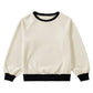 Jet Stream Color Block Edge Raglan Sleeve Crew Neck Textured Top