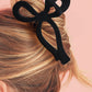 Black Bow Knot Velvet Large Hair Clip