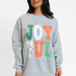Gray Heat Transfer JOYFUL Christmas Wish Printed Sweatshirt