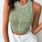 3 Pack Racer Back Textured Crop Tank Top