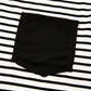 Black Stripe Chest Pocket Patch Round Neck Tank Top