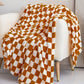 Chestnut Checkerboard Printed Soft Throw Blanket 120*200cm