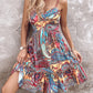 Tribal Print Ruffle Hem Dress