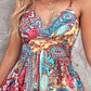 Tribal Print Ruffle Hem Dress