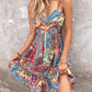 Tribal Print Ruffle Hem Dress