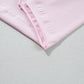 Pink Color Block Patchwork Seamed Crewneck T Shirt